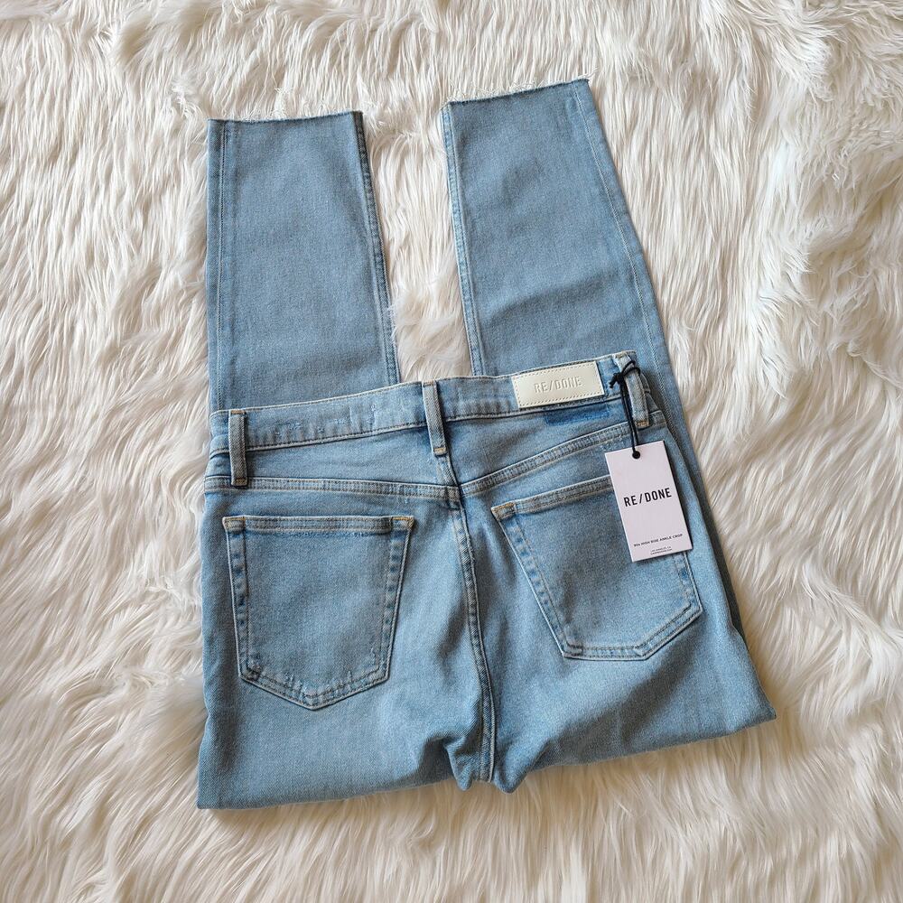 Re/Done Levi's Jean 90's High Rise Ankle Crop Skinny Y2K 29 NWT Anthropologie - Picture 5 of 5